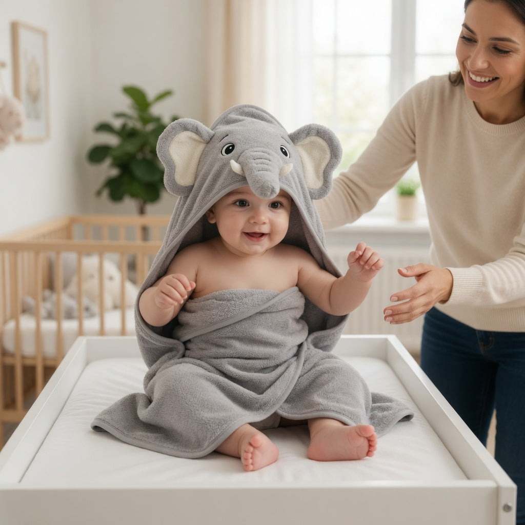 Baby Swaddle Bath Towel - Soft Organic Cotton